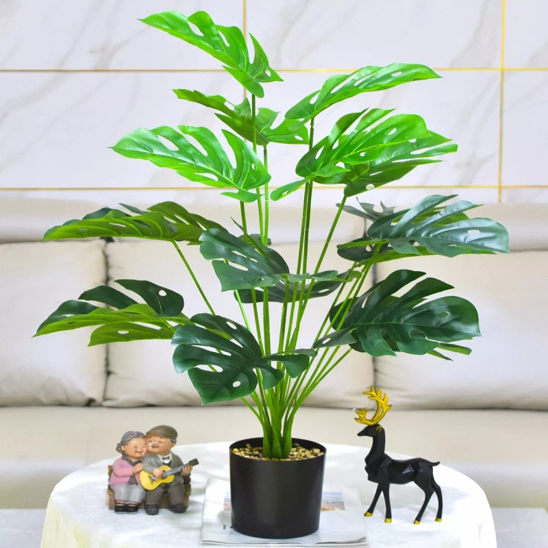 dgb18 Planta Monstera Tropical Artificial Para Decoración 75cm