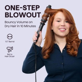 Wavytalk Thermal Brush, 1 1/2 inch Heated Round Brush with Detachable Head, Velvet Pou...