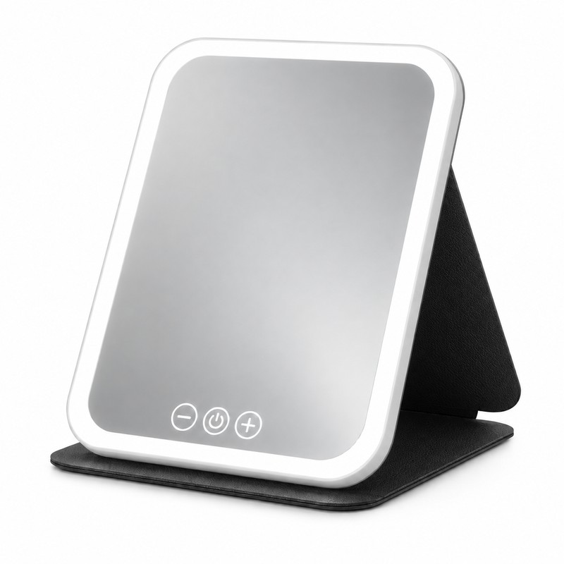 LED Dimmable Makeup Mirror with 3 Color Light Modes, Adjustable