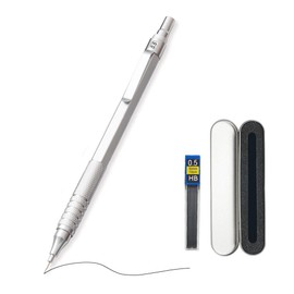 Lápiz de Dibujo Mecánico, Portaminas 0.5 mm, Centro de Gravedad Bajo y Buen Tacto, Adecuado para Pintar y Dibujar, Funda y Recambio de Bolígrafo Gratuitos