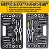 SAE and Metric Tap & Die Set 80 PCS, SAE: