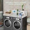 Wisuce 2-Tier Washer Dryer Countertop, 27.5" x 54" Bamboo Laundry