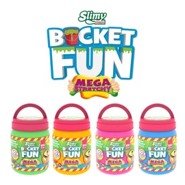 SLIMY Bucket Fun 800 g - Original Slimy Mega Slime Play Mass, Fun for Children with Slime in Extra Large Bucket, Elastic Play Clay as a Children's Gift (from 3 Years), Colour: Green