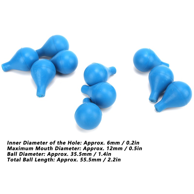 10Pcs Suction Balls Laboratory Rubber Bulbs for Graduated Tubes Droppers