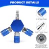 Lyaciomn 1 PCS 1/4 Inch NPT 3-Way Air Manifold,Industrial Quick