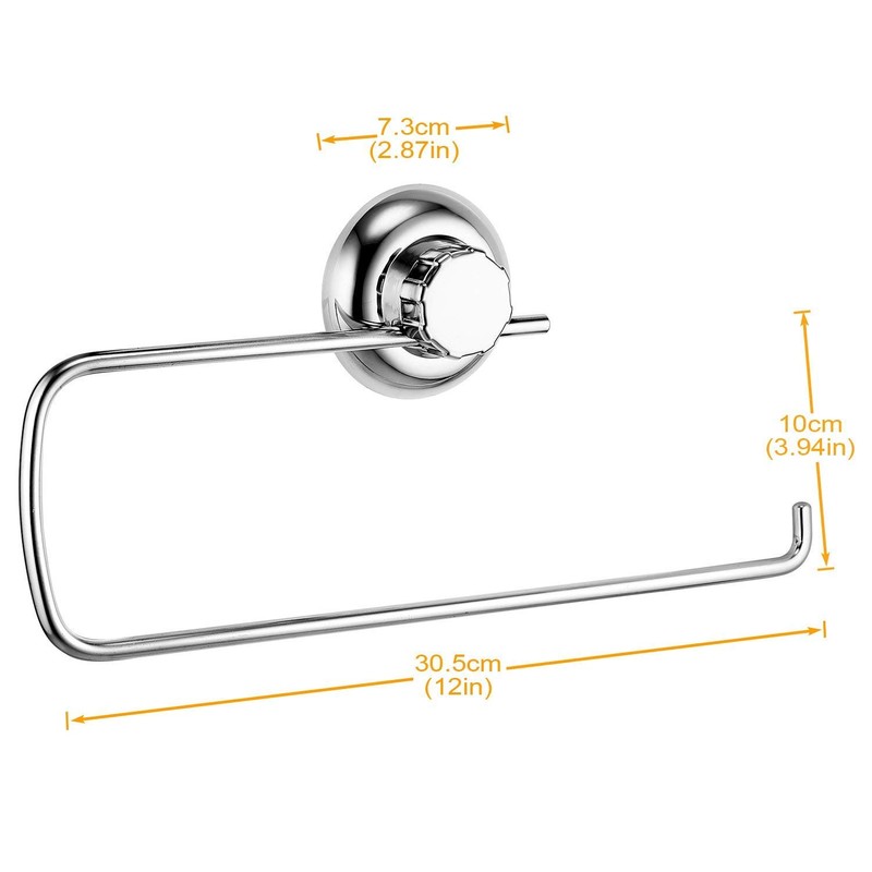 MaxHold Kitchen Paper Holder Roll Holder Stainless Steel Suction Cup