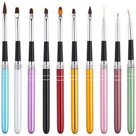 Petitor Nail Art Brush Set Nail Brush Gel Nail Brush Set of 10 Nail Art Brushes Gel Art Brushes 3D Nail Brush Set NIL