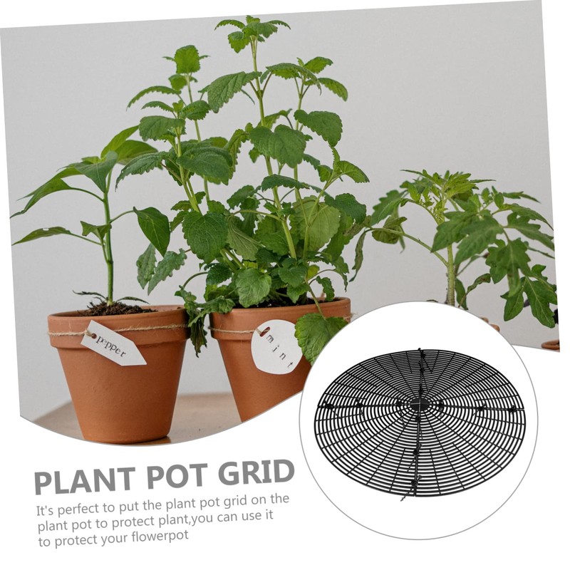 NOLITOY Flowerpot Protective Mesh Cover Cuttable for Planters Prevents Digging