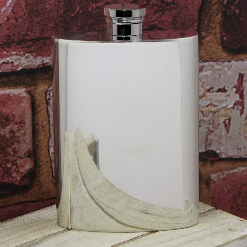 English Pewter Company 4oz Plain Pewter Liquor Hip Flask [FL255]