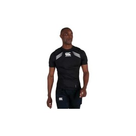 Canterbury Adult Unisex Pro Protection Rugby Vest | Protect Chest & Shoulders | Breathable | Lightweight and Flexible Protective Vest, Black/Whte/Silver, XL