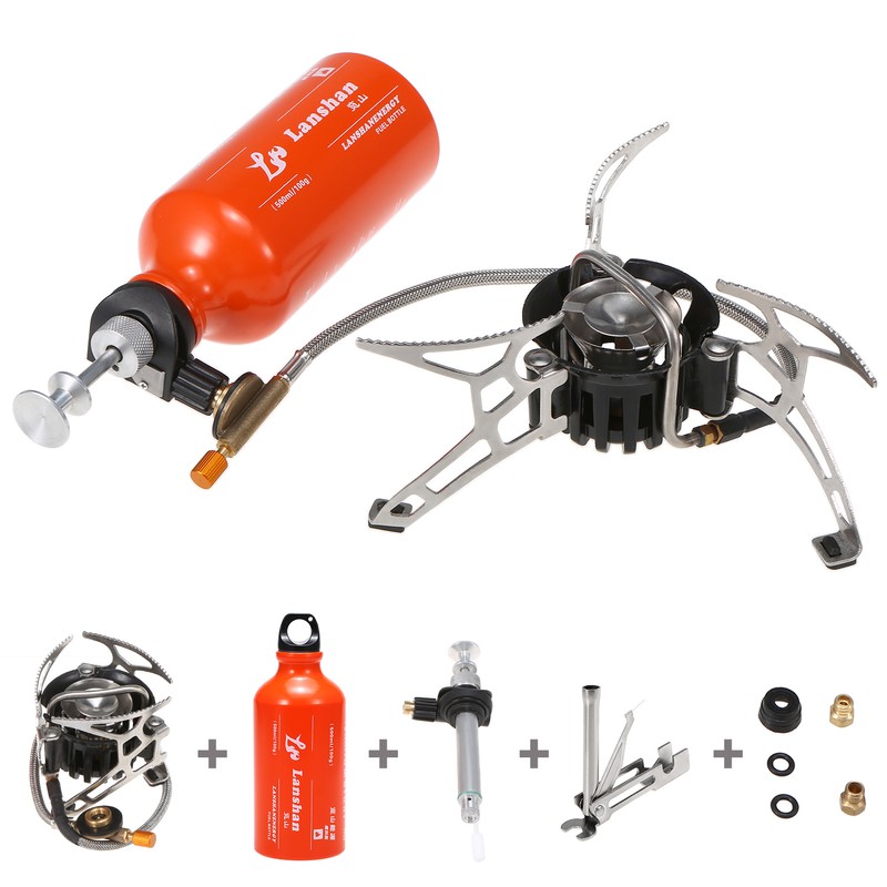 Outdoor Camping Multi Fuel Oil Stove with 500ml Gasoline Fuel