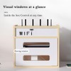 Haiansan Wooden Router Shelf, Desktop WiFi Router Storage Box Modem