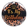 Cheetah It's My Birthday Button For Women Leopard Birthday Pin