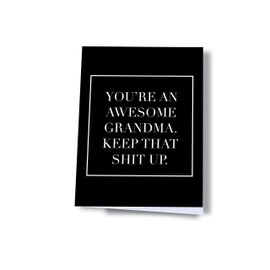 Funny Card for Grandma | Original card for Birthday, Retirement, Wedding, Christmas. | Joke congratulatory card for your grandmother | Awesome and fun card for her