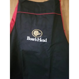 Boarshead Boar's Head Shirt Adult Black & Red Golden Head Apron Uniform Deli w/pockets