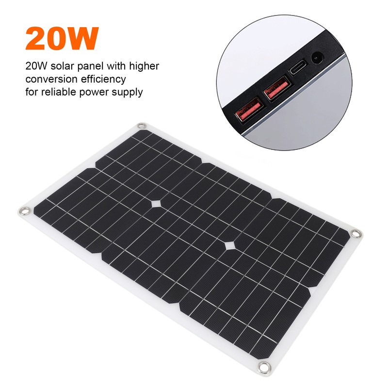 18V 20W Semi Flexible Solar Panel Monocrystalline High Efficiency Waterproof