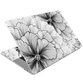 14 15 15.4 15.6 Inches Laptop Skin Sticker Universal Netbook Skin Sticker Reusable Notebook Art Protector Cover by AORTDES (Sketch Flower)