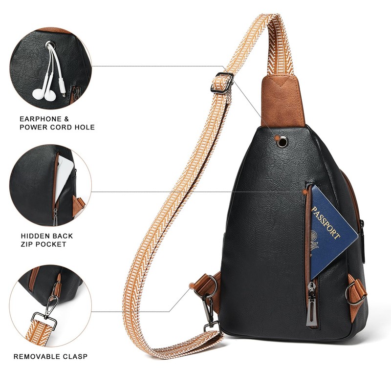 LATMAP 7L Sling Bag for Women Men Crossbody Belt Bag