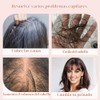 Matriarchs Postizos de cabello humano real para mujer, flequillo fino