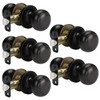 goldenwarm Black Passage Door Knobs, Matte Black Closet Door Knobs