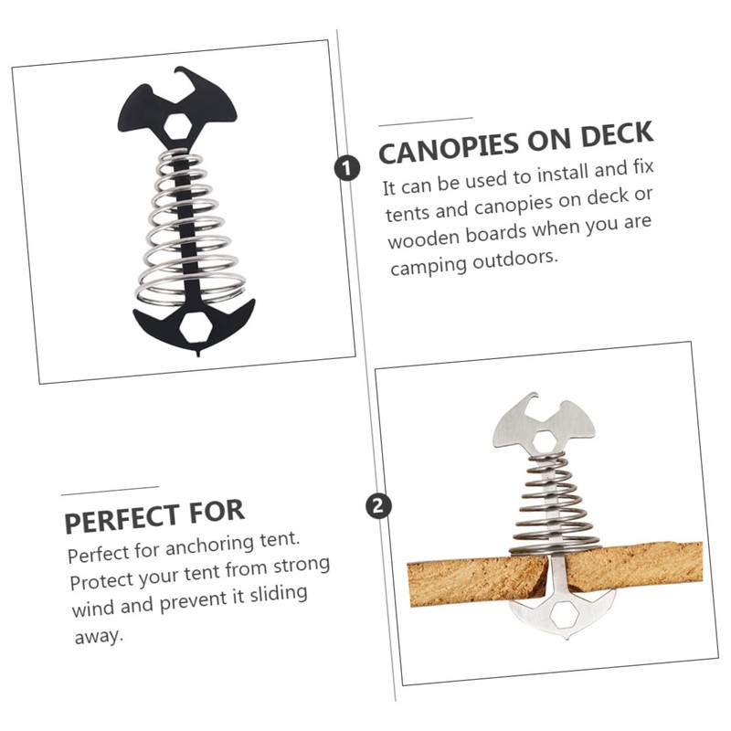 KOMBIUDA 3sets Camping Tent Stakes Fish Bone Nail Ground Nails