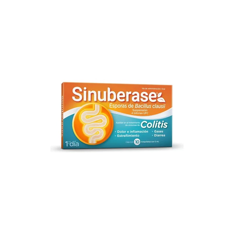 Sinuberase Probióticos 10 Suspensión Bacillus Clausii 4 Bill Sin Sabor