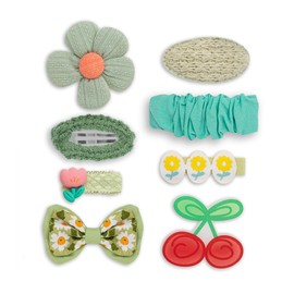 Baby Hair Clips, Colorful and Cute Soft Lined Alligator Style Hair Clip for Toddlers, Girls, Snap Baby Barrettes, Girl Hair Accessories, Non-Slip Hair Clips for Fine Hair, Set of 8 - (Green)