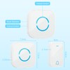 VFANDV Wireless Doorbell Outdoor LED Indicator Buttons Wireless Waterproof Outdoor