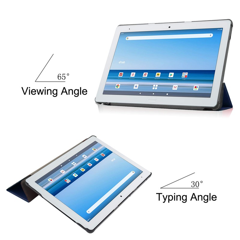 Docomo Dtab d-41A Case, ELMK, Lightweight, Thin, PU Leather, Smart