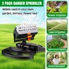 Reallnaive 3 Pcs Adjustable Oscillating Sprinkler 4 Way ABS Lawn