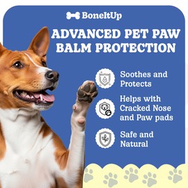 BoneItUp Natural Pet Paw Balm for Dogs, 30g – Soothing Moisture for Dry, Cracked Pads – Paw Butter for Dogs with Beeswax, Mango Butter, Coconut & Olive Oil – Safe & Gentle Dog Palm Balm