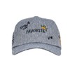 WITHMOONS Cotton Baseball Cap Favorite Lettering Embroidery Melange Adjustable Dad