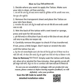 S.A.V.I 3D Temporary Tattoo Sticker Beautiful Black Colour Bold English Alphabets Letters Popular Design Size 19x9 Cm - 2pcs, Multicolor, 2 g