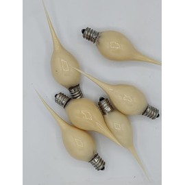 Generic On The Bright Side Primitive Silicone Dipped 5 Watt Light Bulb - Pack of 6 - Pearl, OTB6P