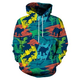 Neemanndy Men Sweatshirts Animal Hoodies Unisex 3D Hooded Sweater for Women Casual Long Sleeve Tops Sweater Clothes with Pocket, Medium