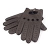 Harssidanzar Mens Leather Driving Gloves Deerskin Unlined Upgrade, Brown, M