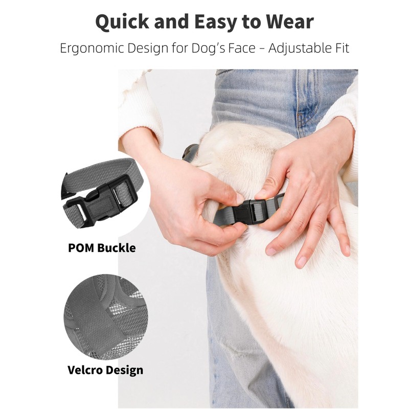 Hamibus 2-Pack Soft Mesh Dog Muzzle – Breathable & Adjustable,