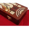 14" 4 Track Continuous Cribbage Board W/ Card Storage Maple