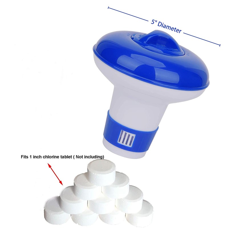 Floating Mini Spa Chemical Dispenser, Chlorine/Bromine Tablet Floater for 1