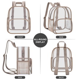 USPECLARE Clear Backpack for Stadium Events Small Clear Backpack 11.5x9.5x6 for Concert Sport Events Work Travel
