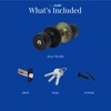 XFORT Tulip Entrance Knob Set Matt Black, Door Knob with