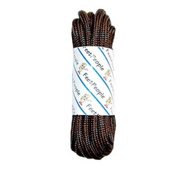 FeetPeople Strong Round Laces (Shoelaces), Brown w/Black Kevlar, 54
