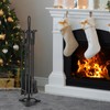 Tangkula 5 Pieces Fireplace Tool Set, Fireplace Accessories with Poker,