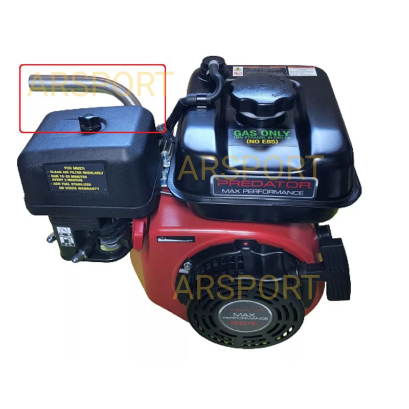 ARSPORT Exhaust Pipe Header For PREDATOR Max Performance 6.6 HP