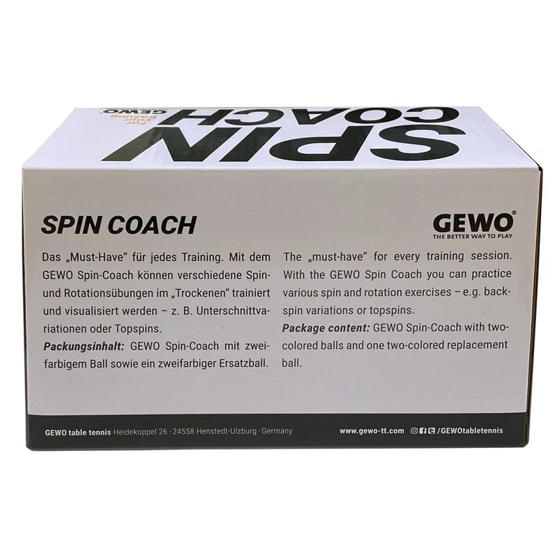 GEWO Spin Trainer Table Tennis Trainer Set, Ping Pong Trainer,