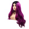 Angle Lucky Omber Purple Lace Front Wig Long Wavy Dark