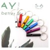 KFMX Set 3 Mini Silbatos Metal Llaveros Portatil