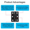 EUZUXU Pack of 12 Folding Hinges 44 mm x 32