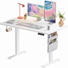 Marsail Standing Desk Adjustable Height,48"*28" Electric Standing White Desk with