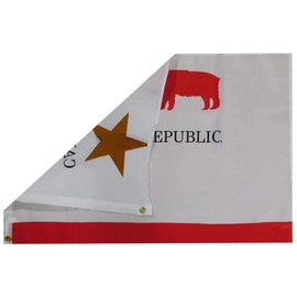 California Republic 1864 100D Premium Quality Heavy Duty Fade Resistant Woven Poly Nylon 2x3 2'x3' Flag Banner Grommets